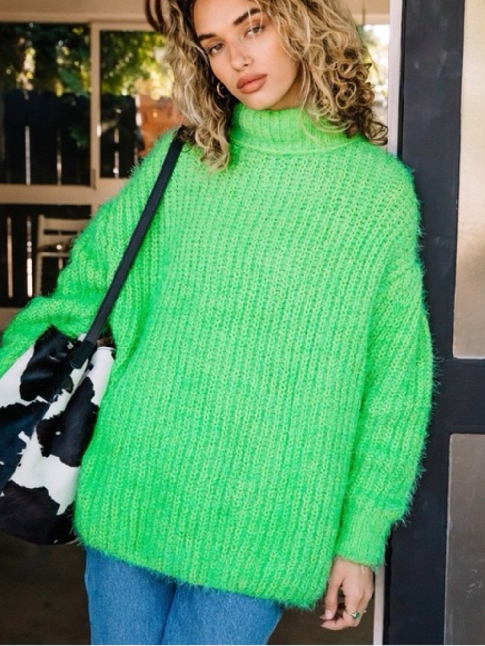 NWT Free People Women’s Green Energy Oasis Sweater Size Small